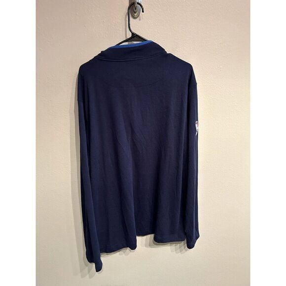 Dallas Mavericks XXL 2XLT Tall 1/2 Zip Pullover Blue Nike - Picture 6 of 6